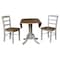 International Concepts 42 in. Dual Drop Leaf Dining Table with 2 Madrid LadderBack Chairs K41-42DP-C2-2 - alternate 4